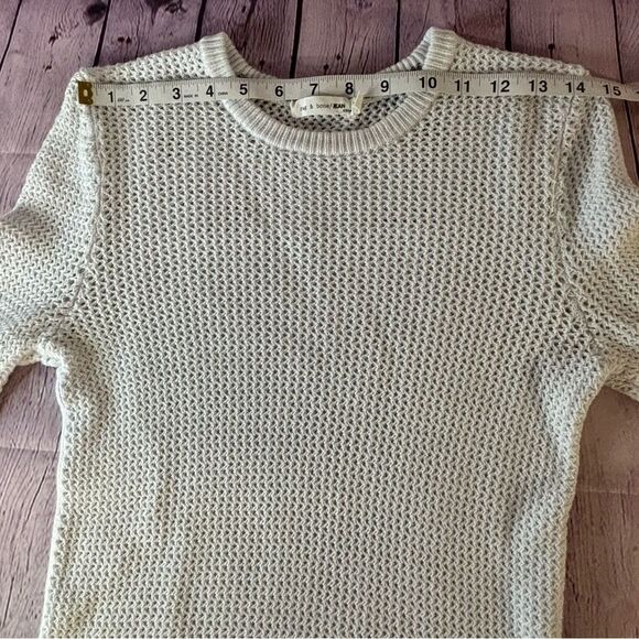Rag & Bone White Crew Neck Open Knit Minimalist Coastal Academia Sweater Size XS - Picture 7 of 9